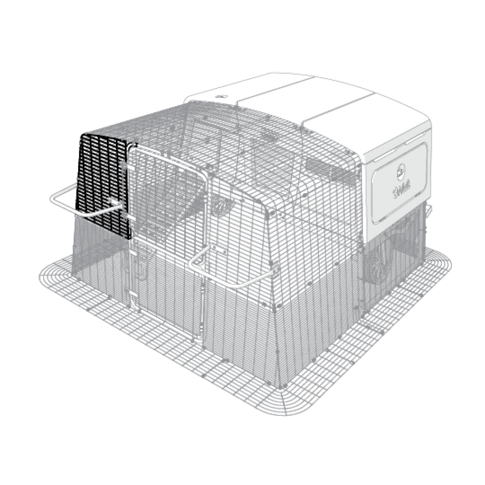 Øverste venstre ramme af dør med klemme til løbegården til Eglu Pro (114.0091)