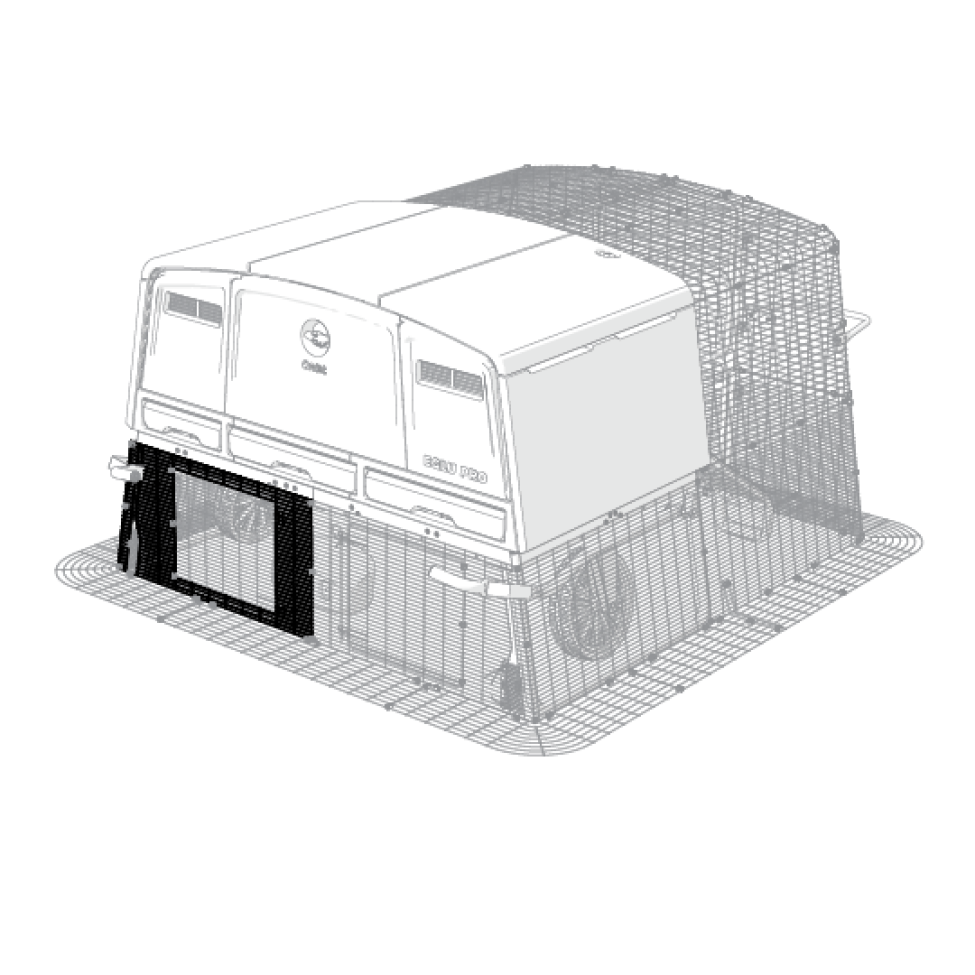 Ramme til venstre bagpanel på hønsegård til Eglu Pro (114.0098)