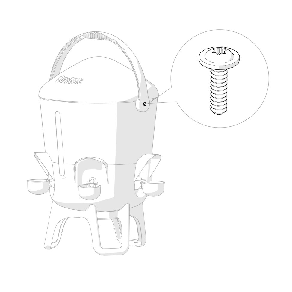 Flanged Torx Screw Stainless Steel m4x14mm on Chicken Waterer