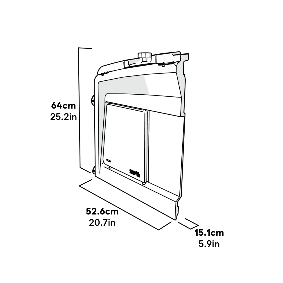 Dimensions de l'assemblage droit du panneau avant (114.0041)