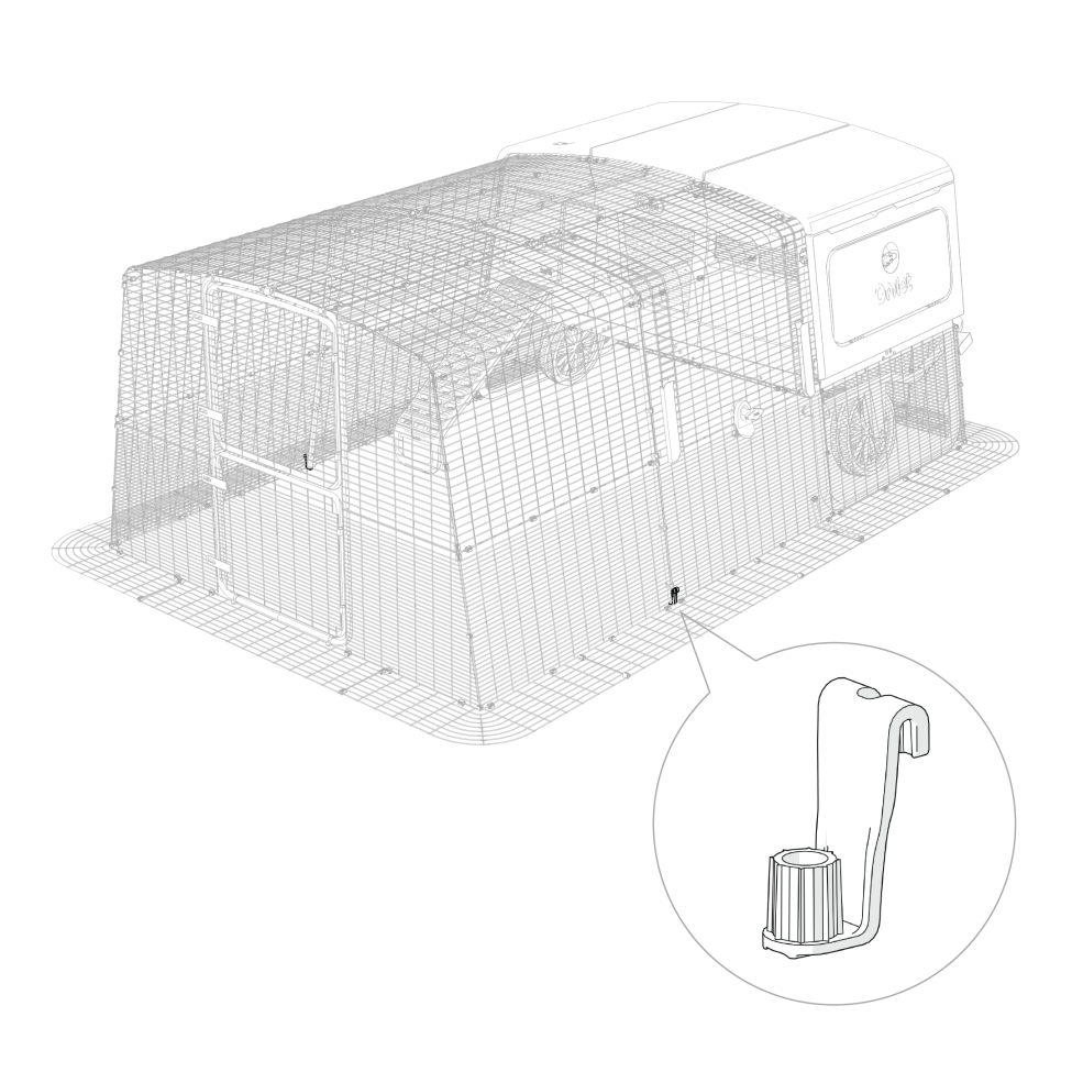 Bouchon à accrocher - lot de 2 sur Eglu pro pour poulailler