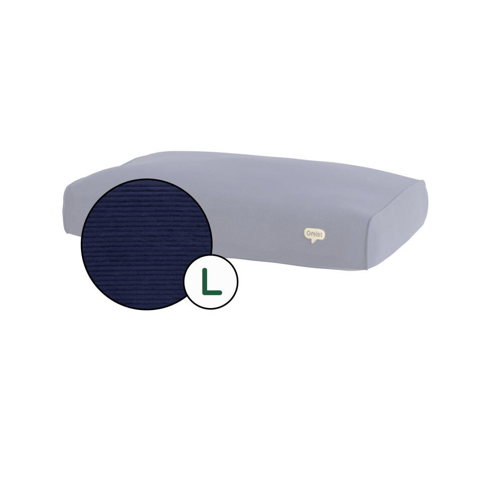 Großes hundebett-kissen (nur bezug) – cord, farbe „midnight“