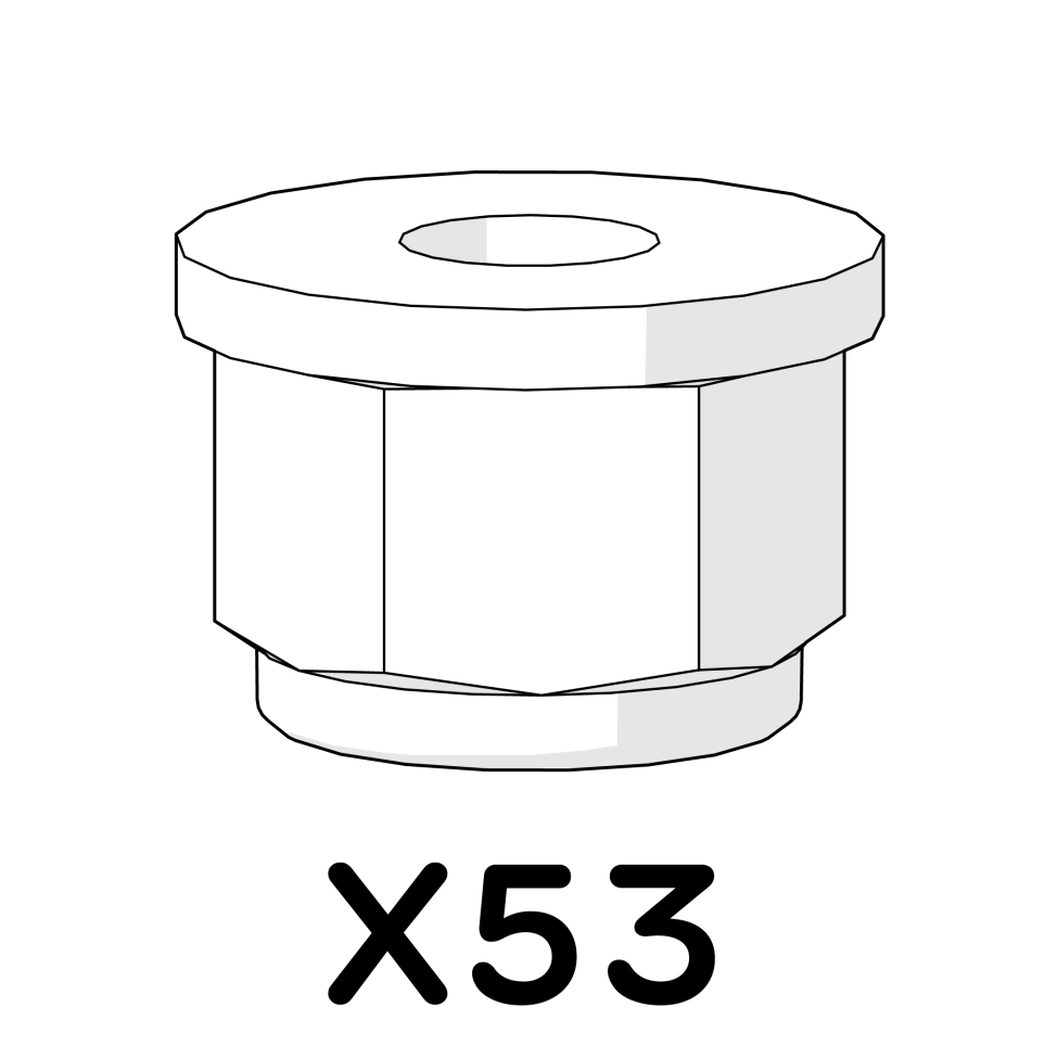 M6 flens nylon borgmoer zwart 800.0492 x53