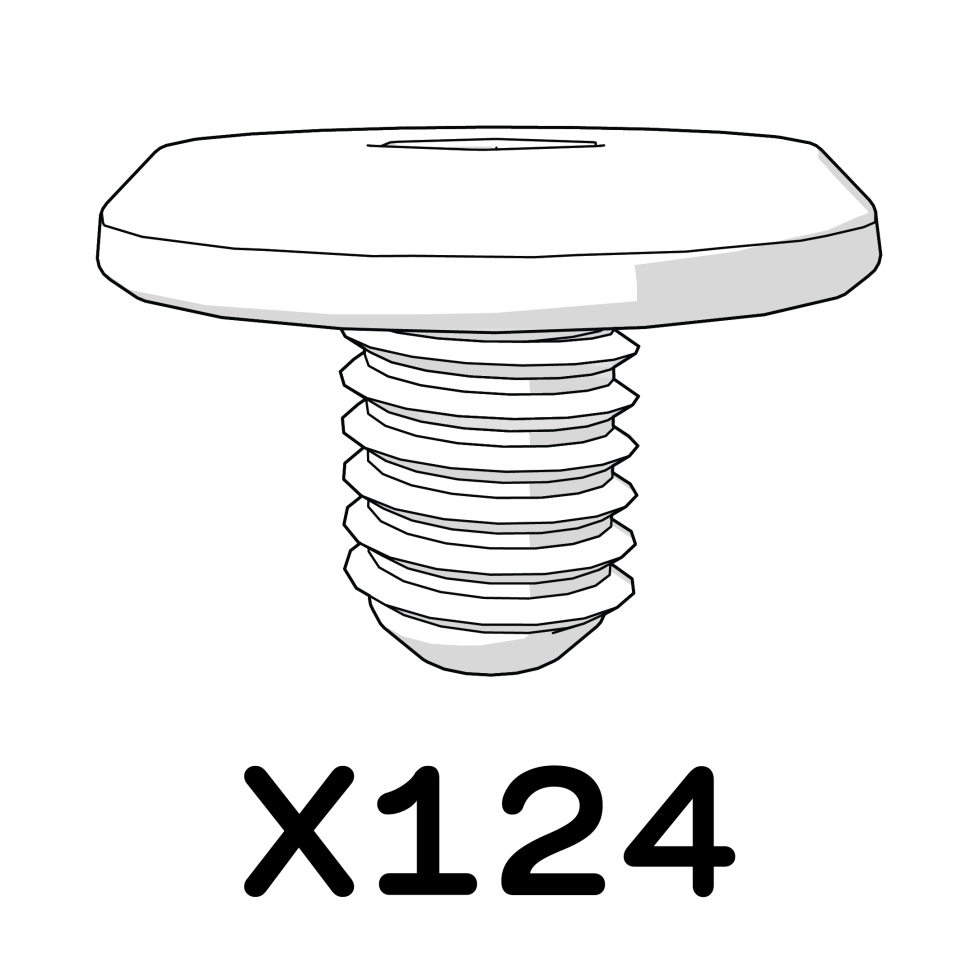 M6x8mm bout (800.0487) x 124