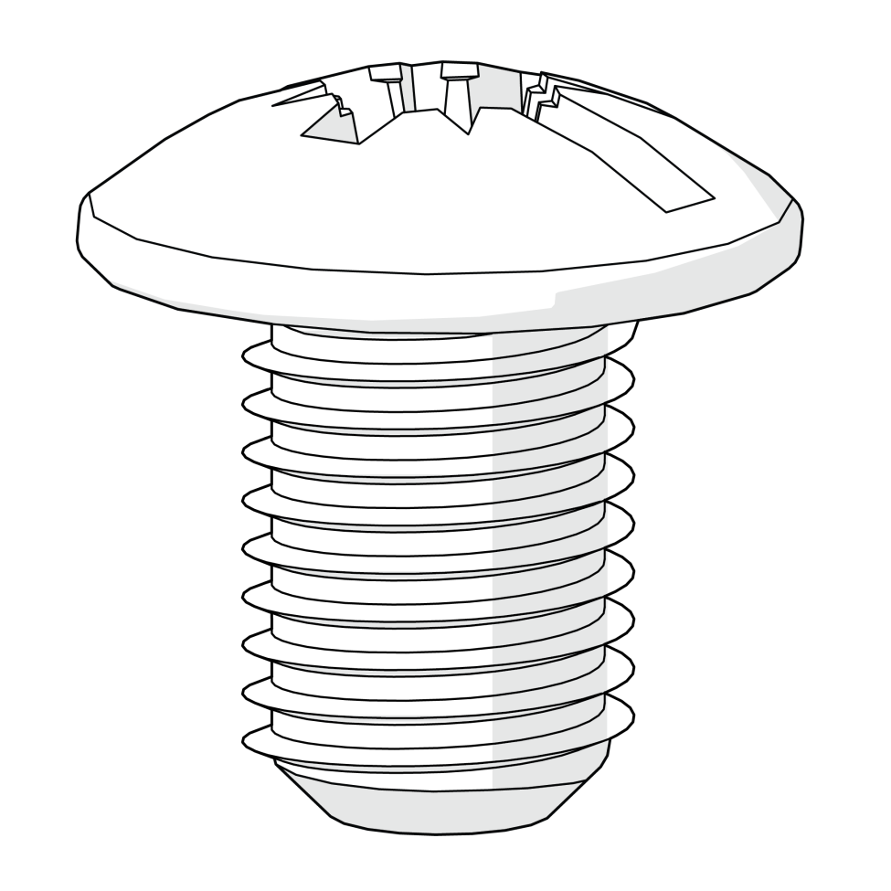 Machineschroef, combinatie met trusskop, m6x10 mm (800.0240)