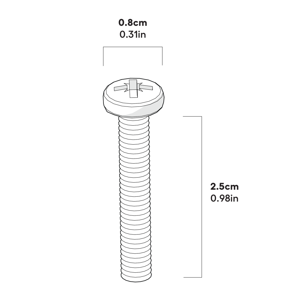 Machine Screw M4 x 25mm