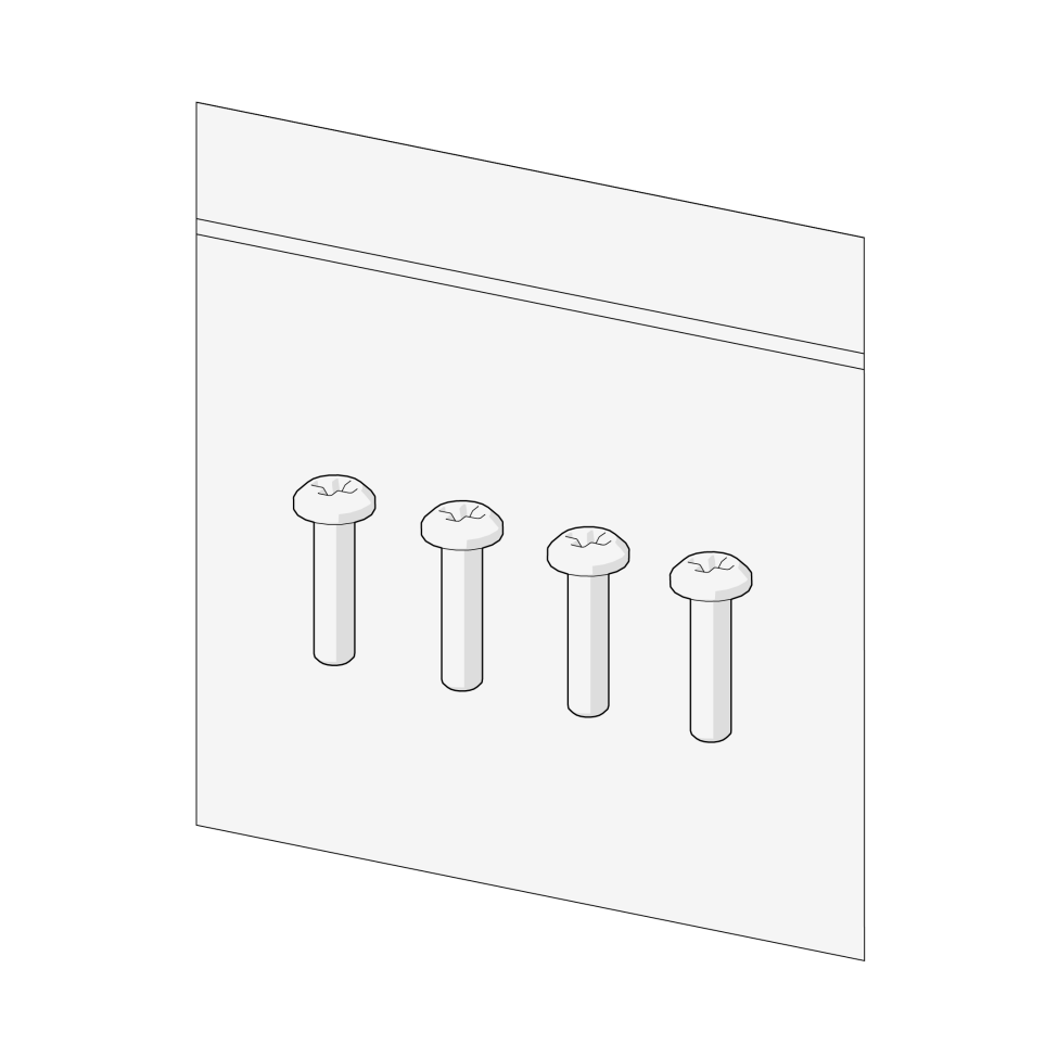 Maskinskruv pozi pan m4 x 16mm - förpackning med 4 st