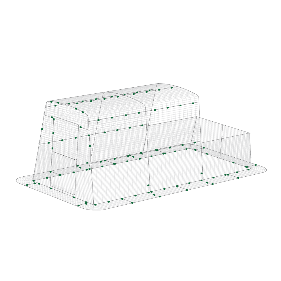 Mighty clip a on Eglu Cube  run extension usa