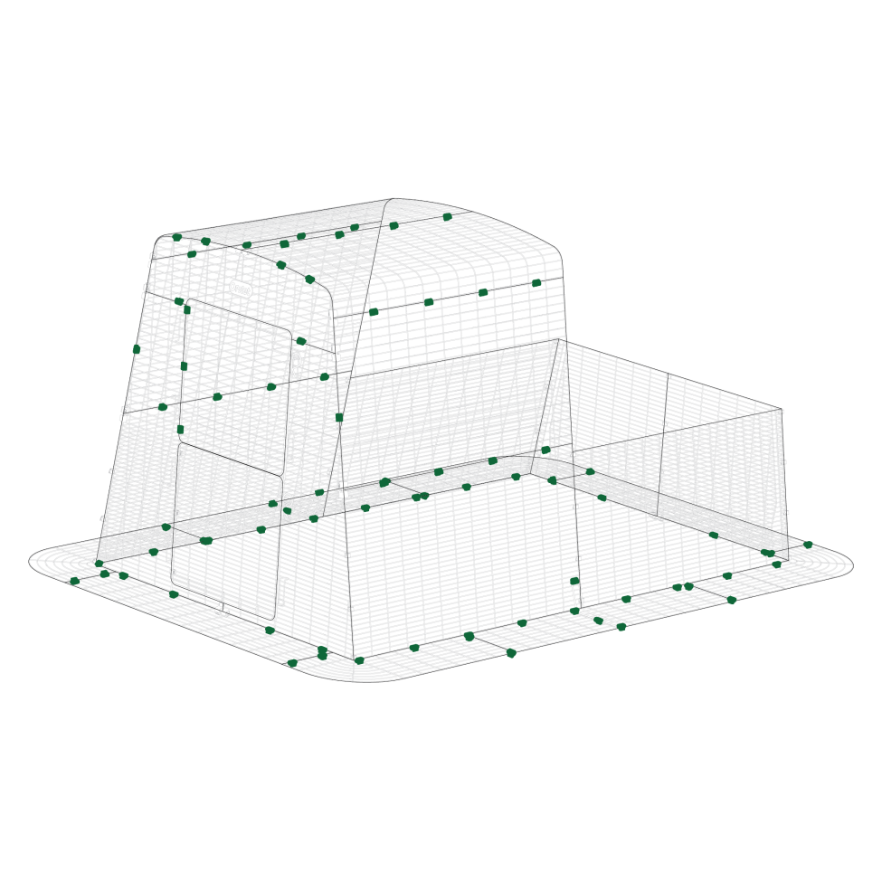 Mighty clip a on Eglu Cube  run usa