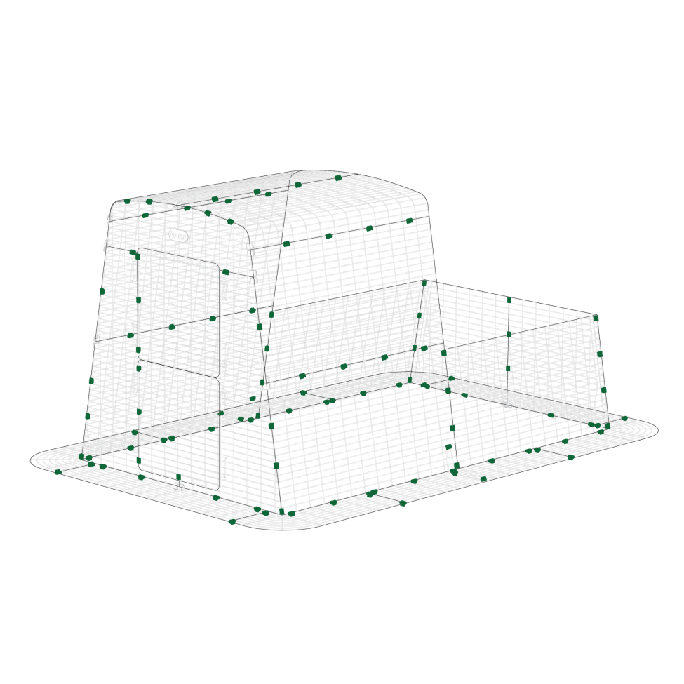 Mighty clip a on Eglu Cube run