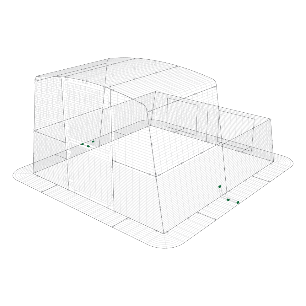 Mighty clip a on Eglu pro run