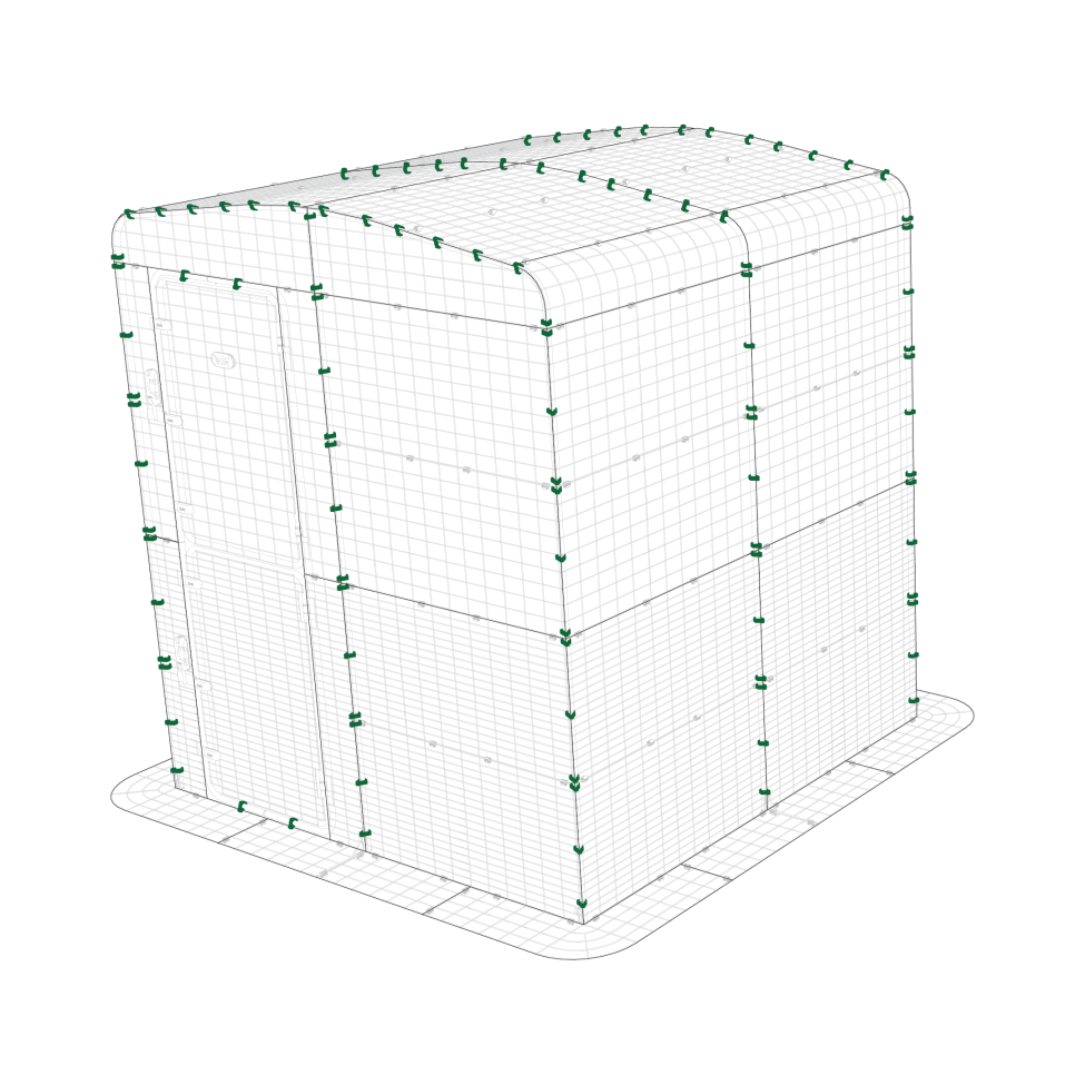 Mighty clip e on double height walk in run