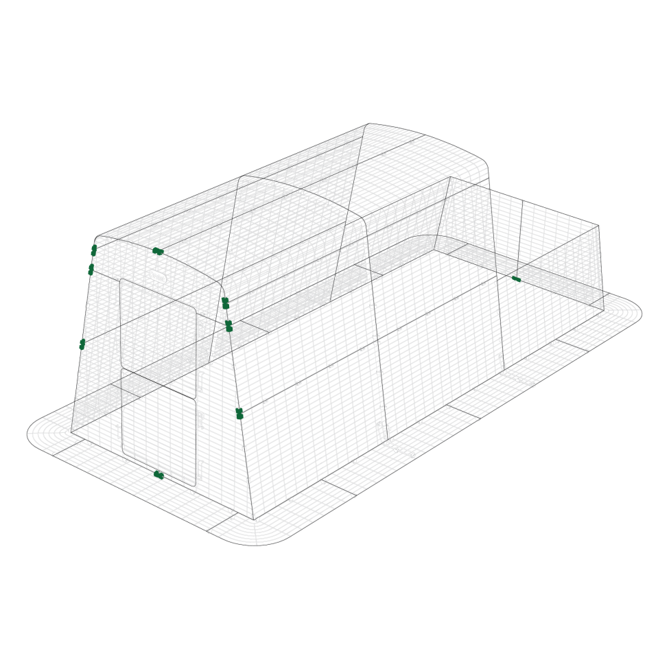 Mighty clip f su Eglu Cube  estensione di corsa