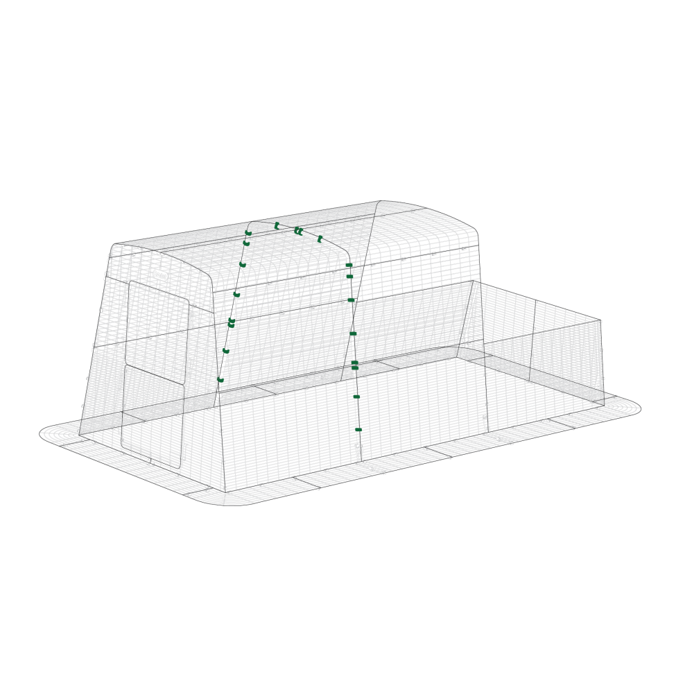 Mighty clips d on Eglu Cube  run extension usa