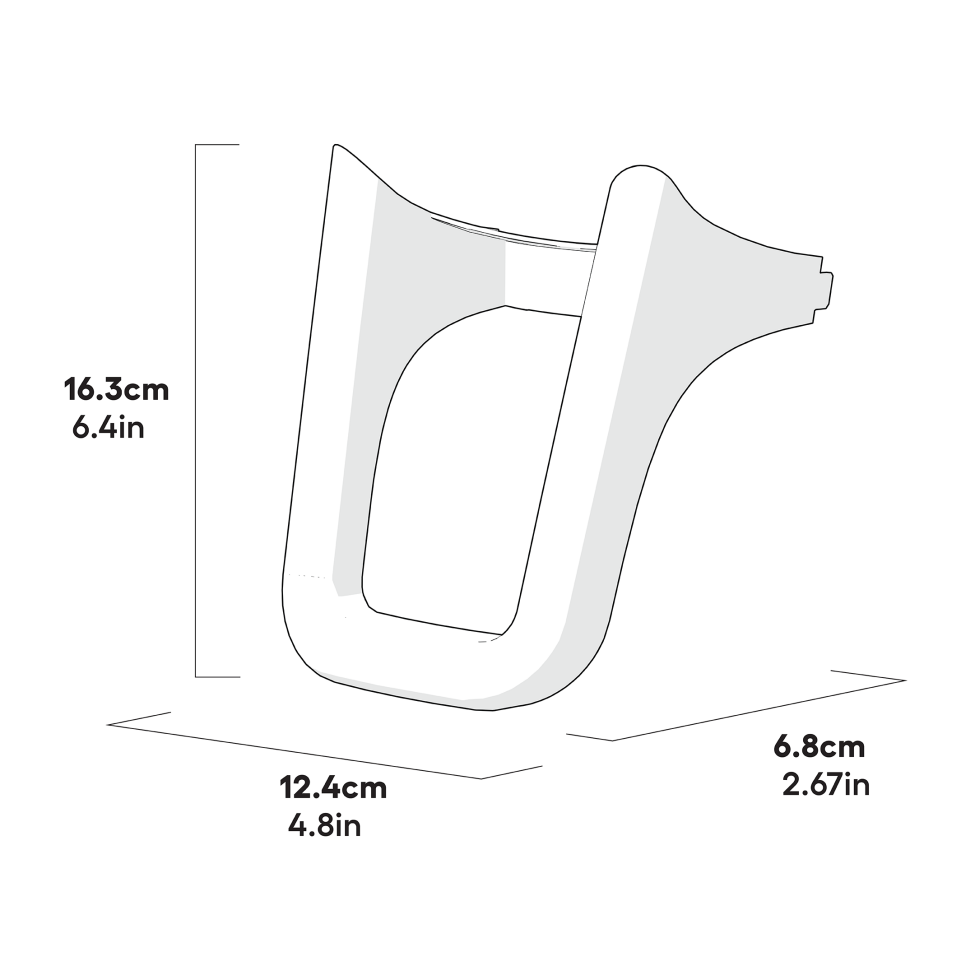 Afmetingen van de no waste-kippenvoerbak 2,5 kg