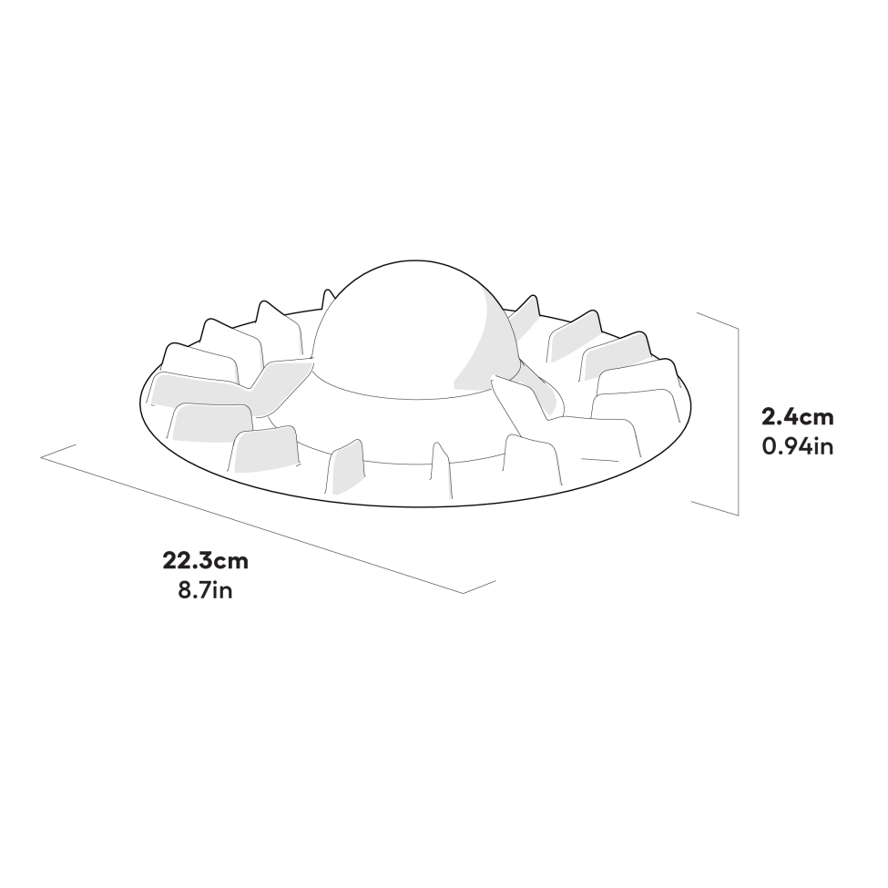 No Waste Chicken Feeder 5kg - Flow Adjuster dimensions