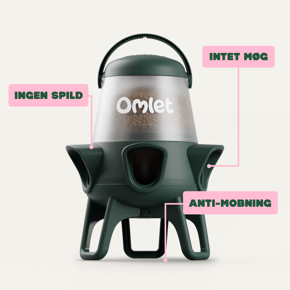 Kyllingefoderautomat uden affald usps