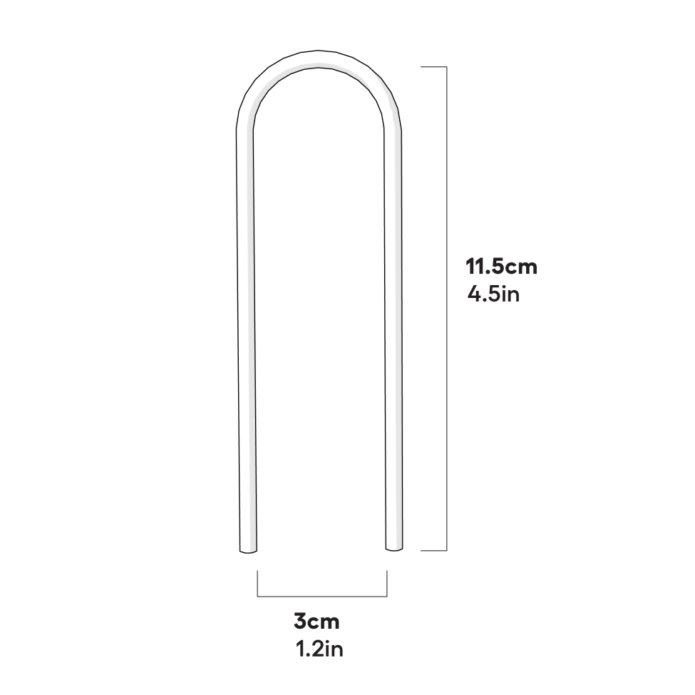 Afvalvrije kippenvoerbak met u-vormige pinnen – set van 3, afmetingen