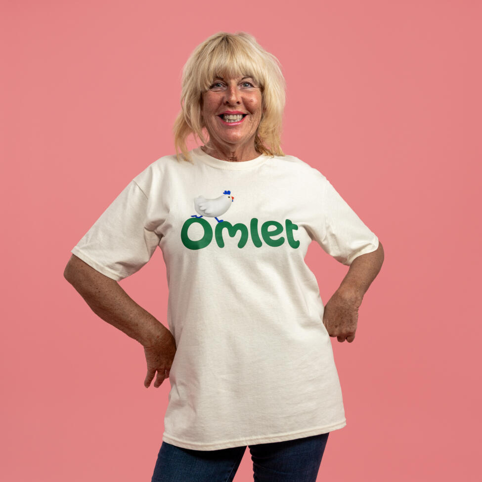 Omlet beige loGo t-shirt