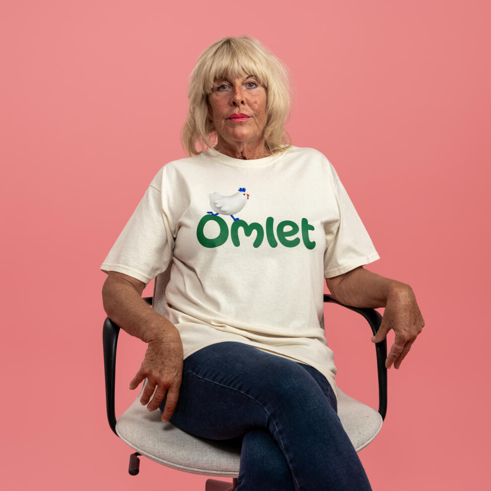 Omlet beige loGo t-shirt