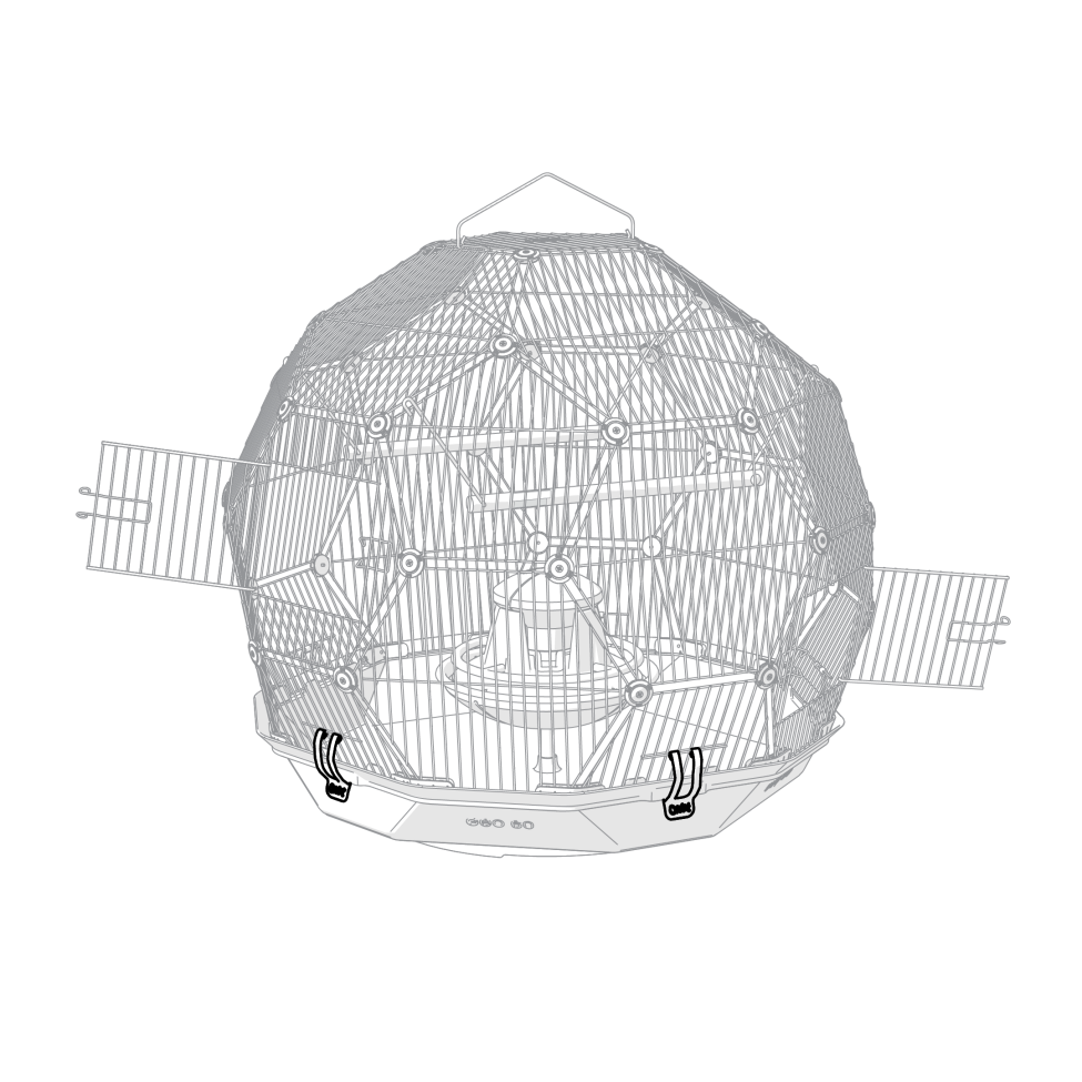 Geo bird cage - pack of 5 cage clips
