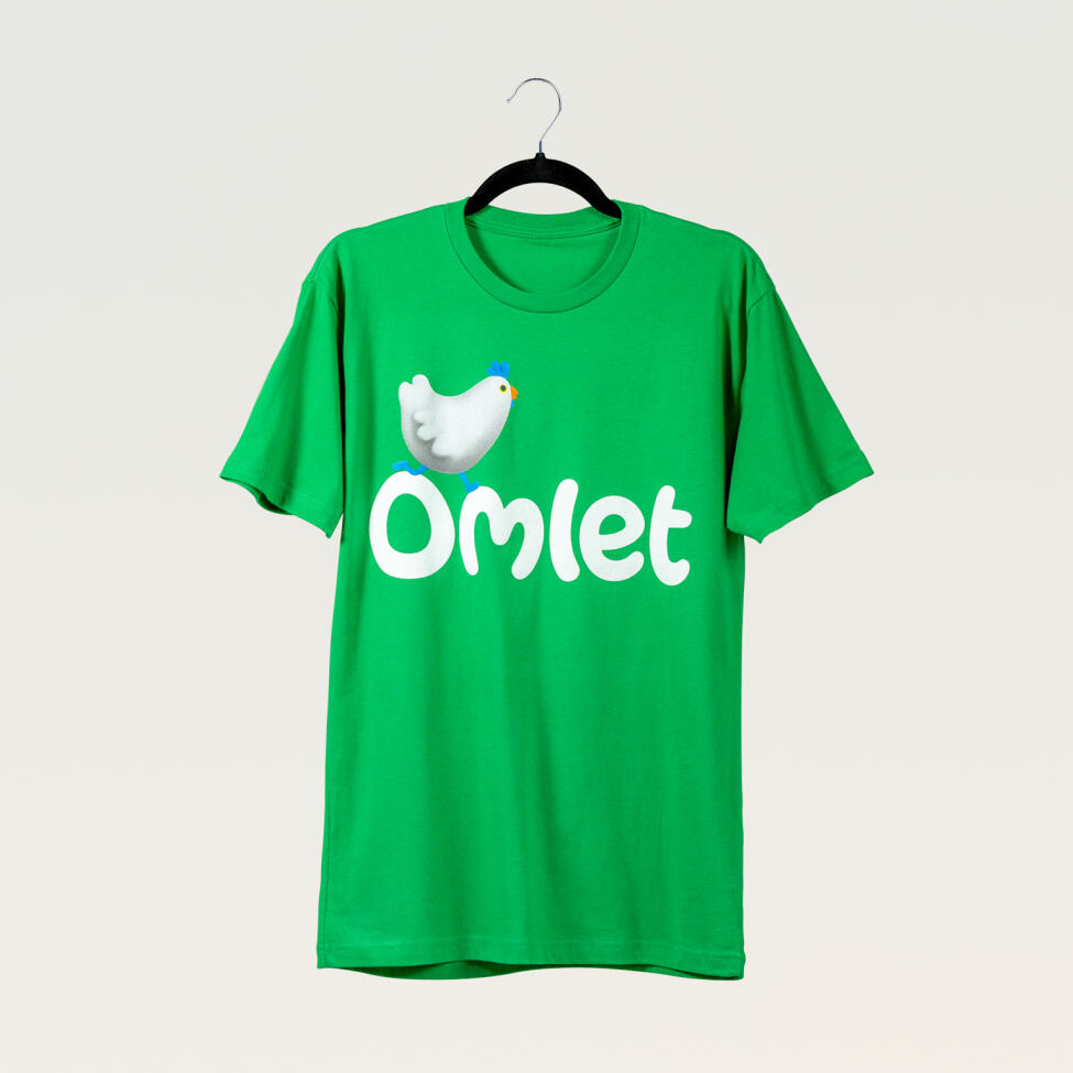 Omlet green loGo t-shirt