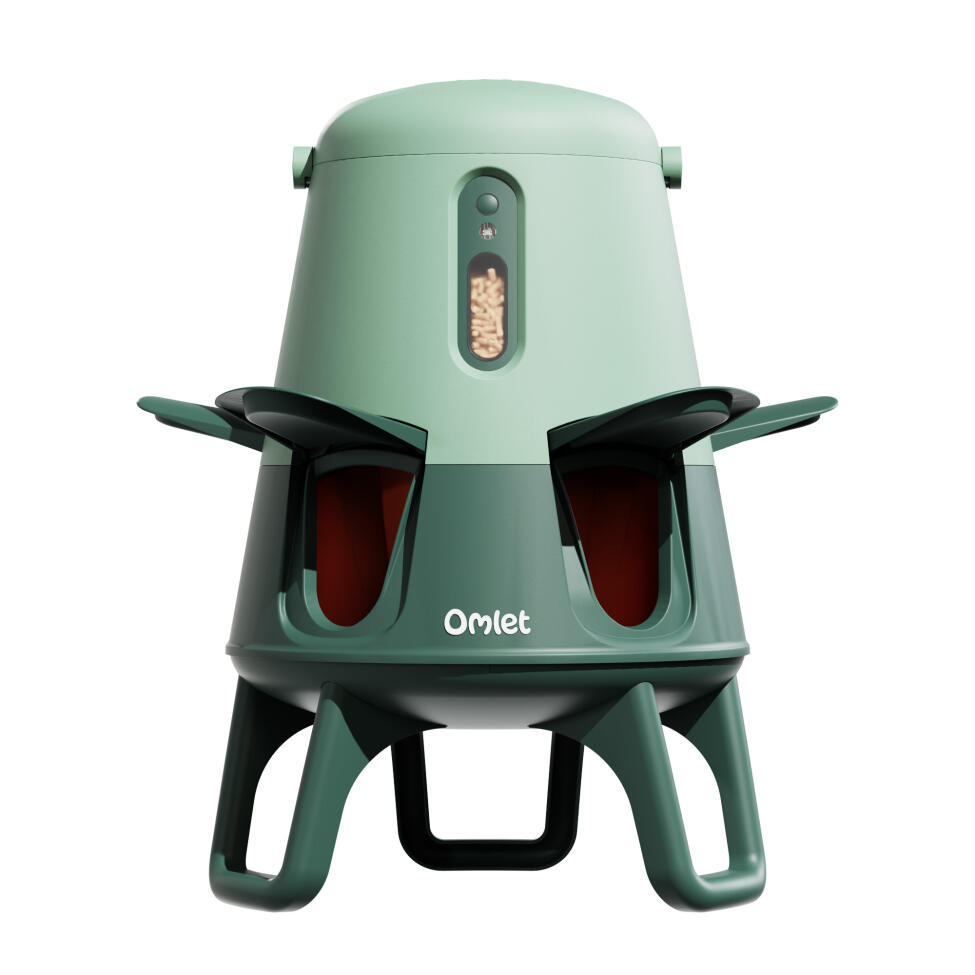 ManGeoire automatique intelligente pour poulets en vert sauge