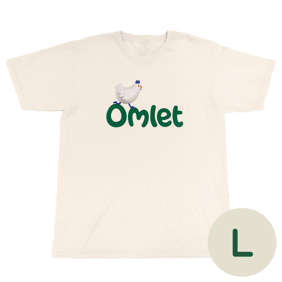 Omlet merchandising t-shirt