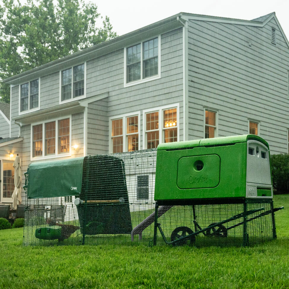 Eglu Cube pollaio con coperture personalizzate per la protezione dalle intemperie