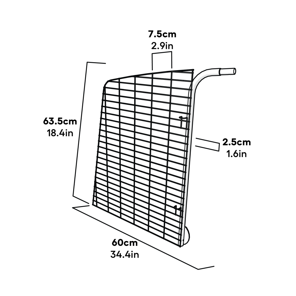 Kør dørkarm øverst til venstre med mål for knapclipsamling (114.0091)