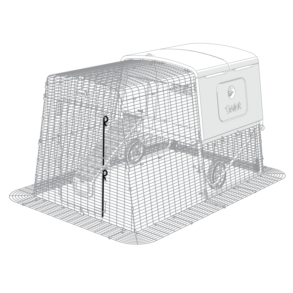 Run Door Pin Yellow for Eglu Go, Cube Mk2, Classic & Go Up