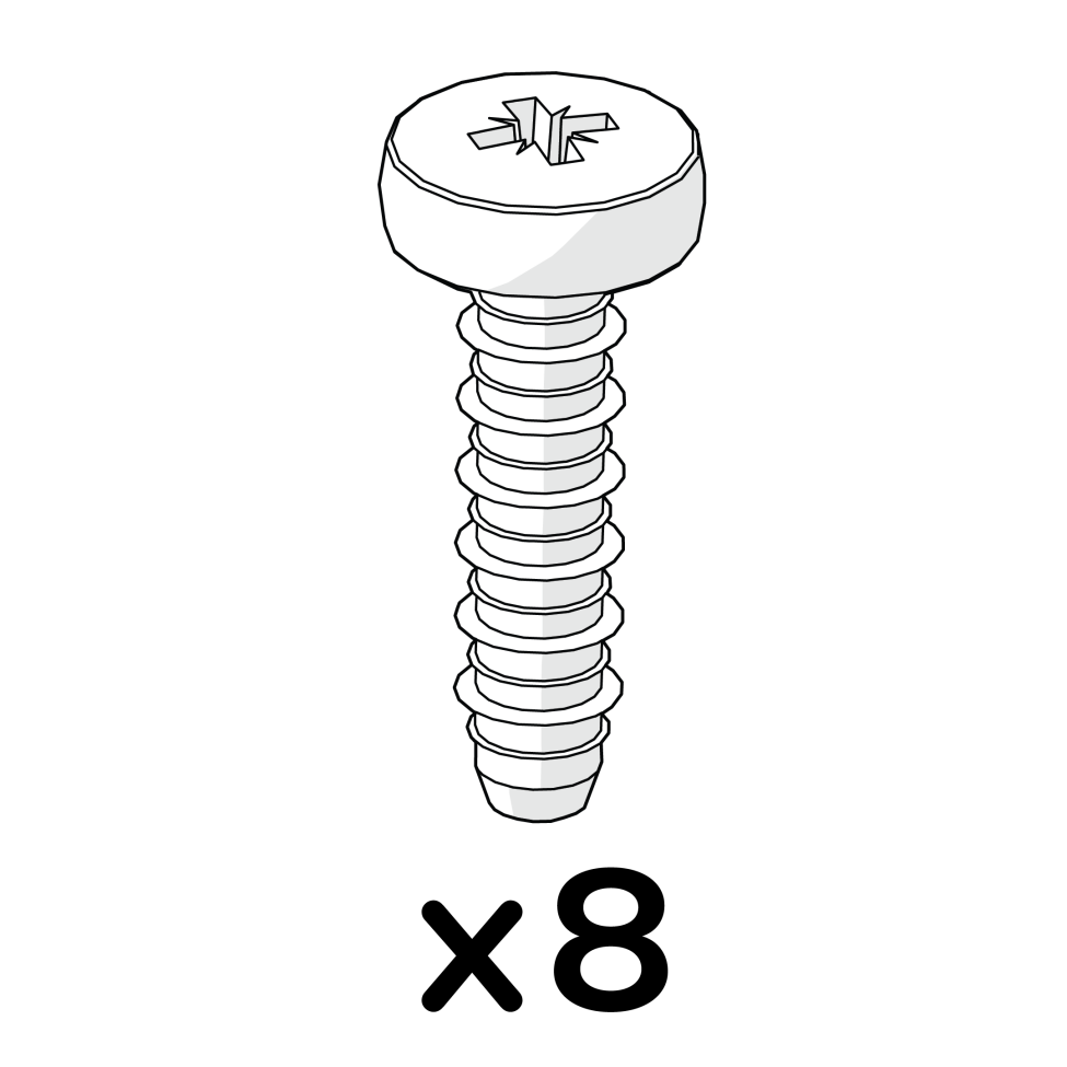8 x selbstschneidende hilo-plastit-schraube 4,8 x 18 mm (800.0062)