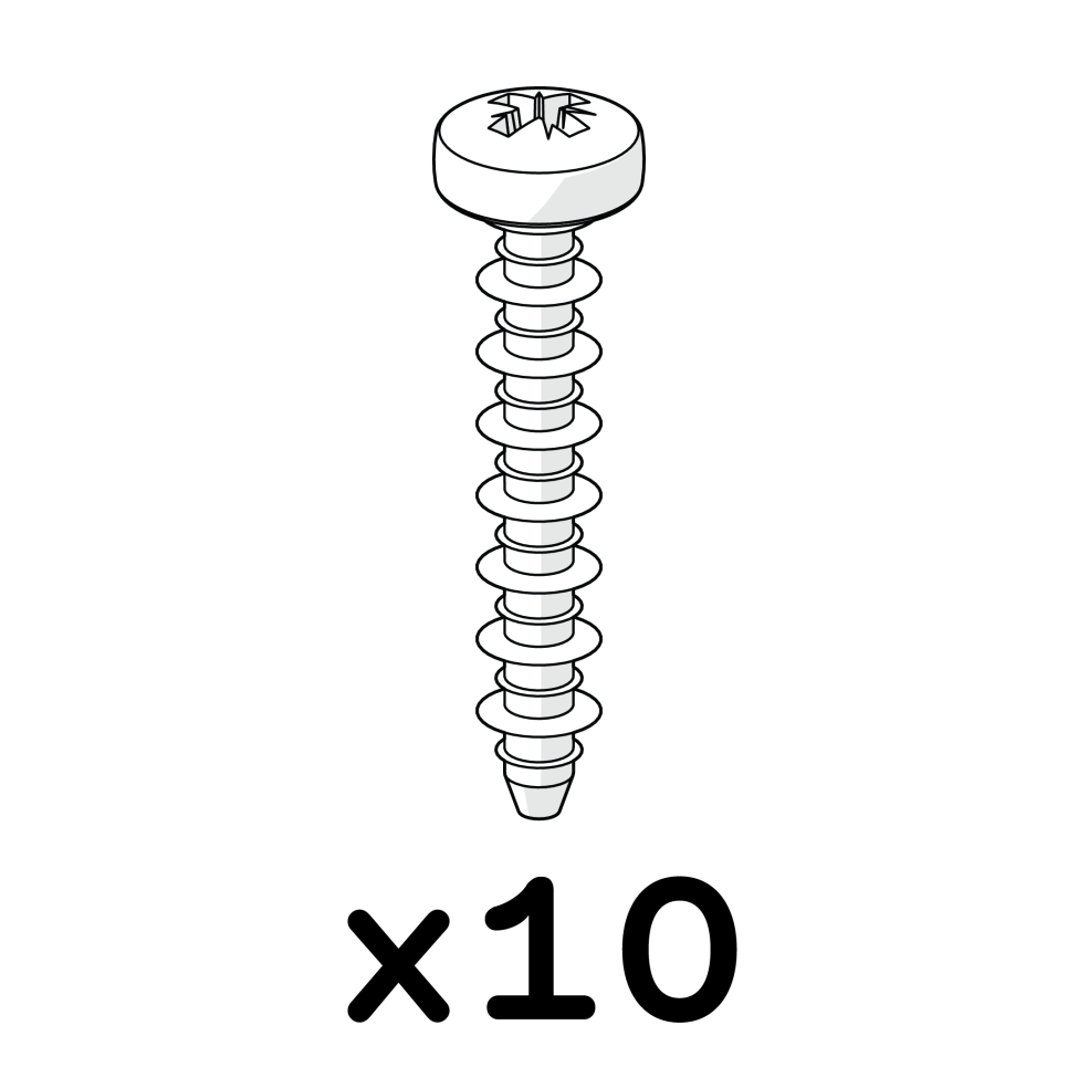 Self Tapping HiLo Platite Screw 3.5x20mm - Pack Of 10