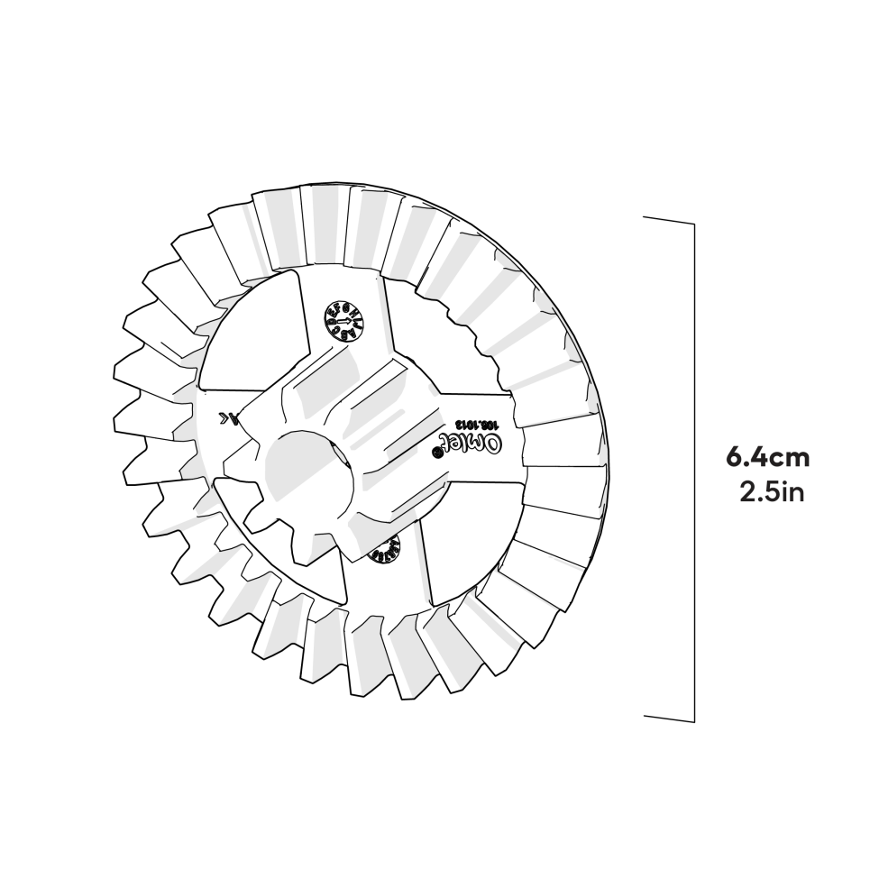 Smart Autodoor för Eglu Go  dimensioner på koniska kugghjul
