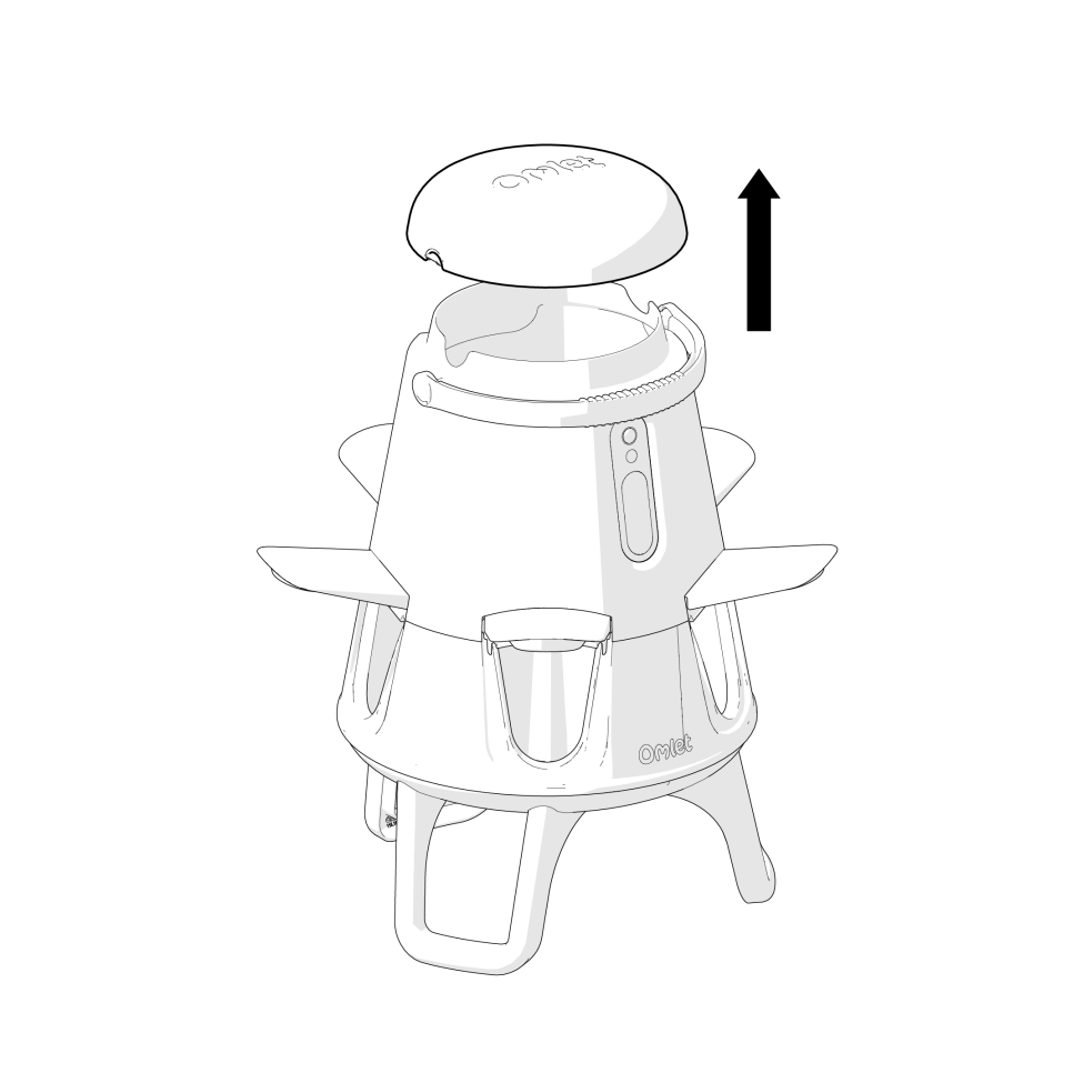 Smart Chicken Feeder Lid being lifted