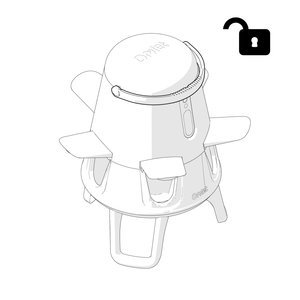 Smart Chicken Feeder Lid in unlocked position