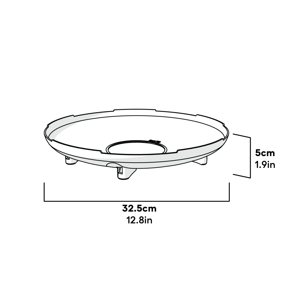 Smart Feeder Dish Assembly Dimensions (115.0007)