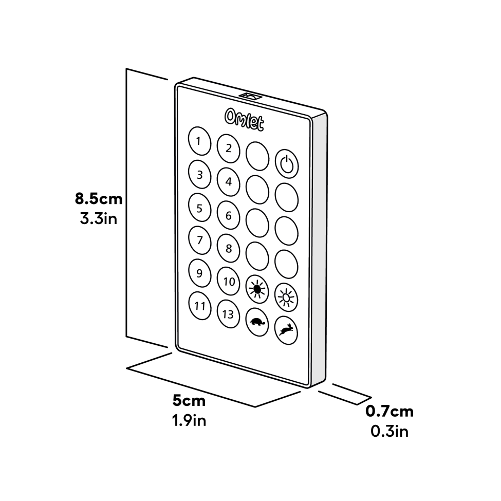 Switch dimensioni del telecomando del tiragraffi per gatti (094.0020)