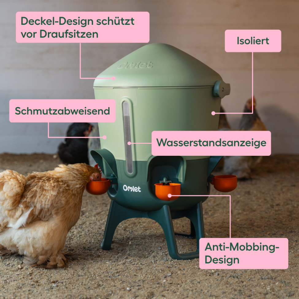 Usps isolierte hühnertränke