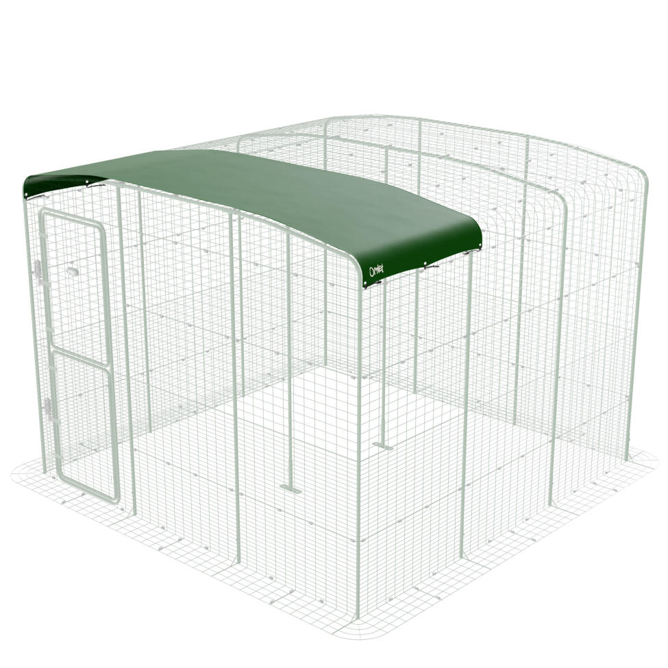 Kraftigt dæksel med tagrendekant til walk in run - 3m