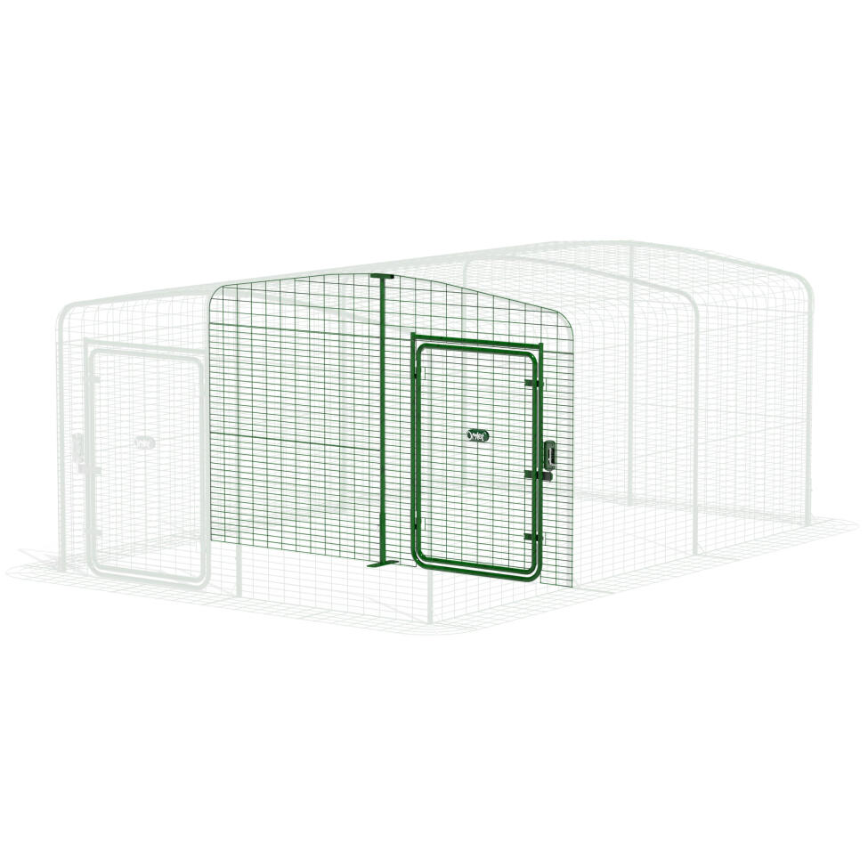 Walk in run partition low with gable - 2 panels