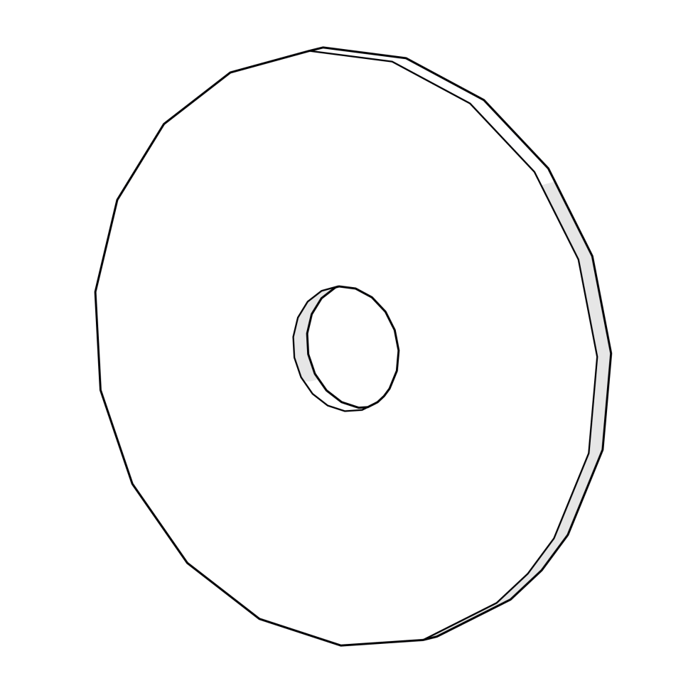 Washer ID8.0 OD38.1 Thk1.6 800.0035