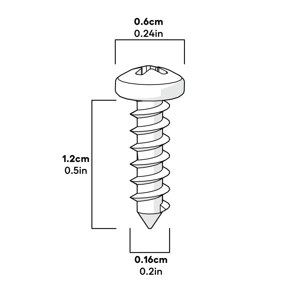 Wood Screw 3.5x12mm Pozi Pan - Pack Of 10 Dimensions