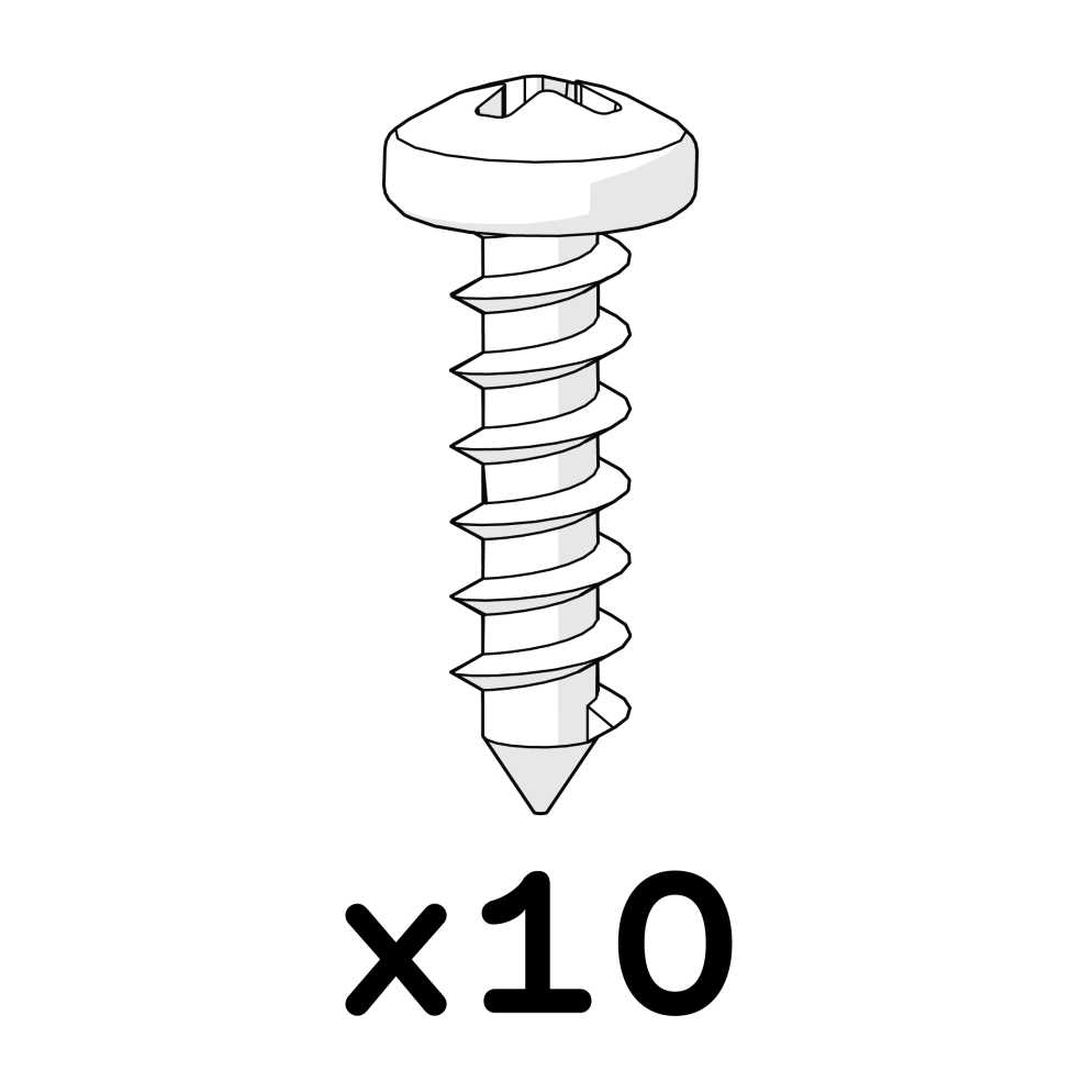 Wood Screw 3.5x12mm Pozi Pan - Pack Of 10