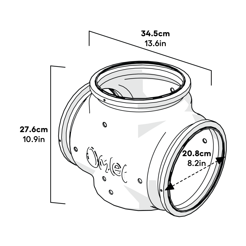 Zippi tunnel t - doorsnede afmetingen (063.0010)