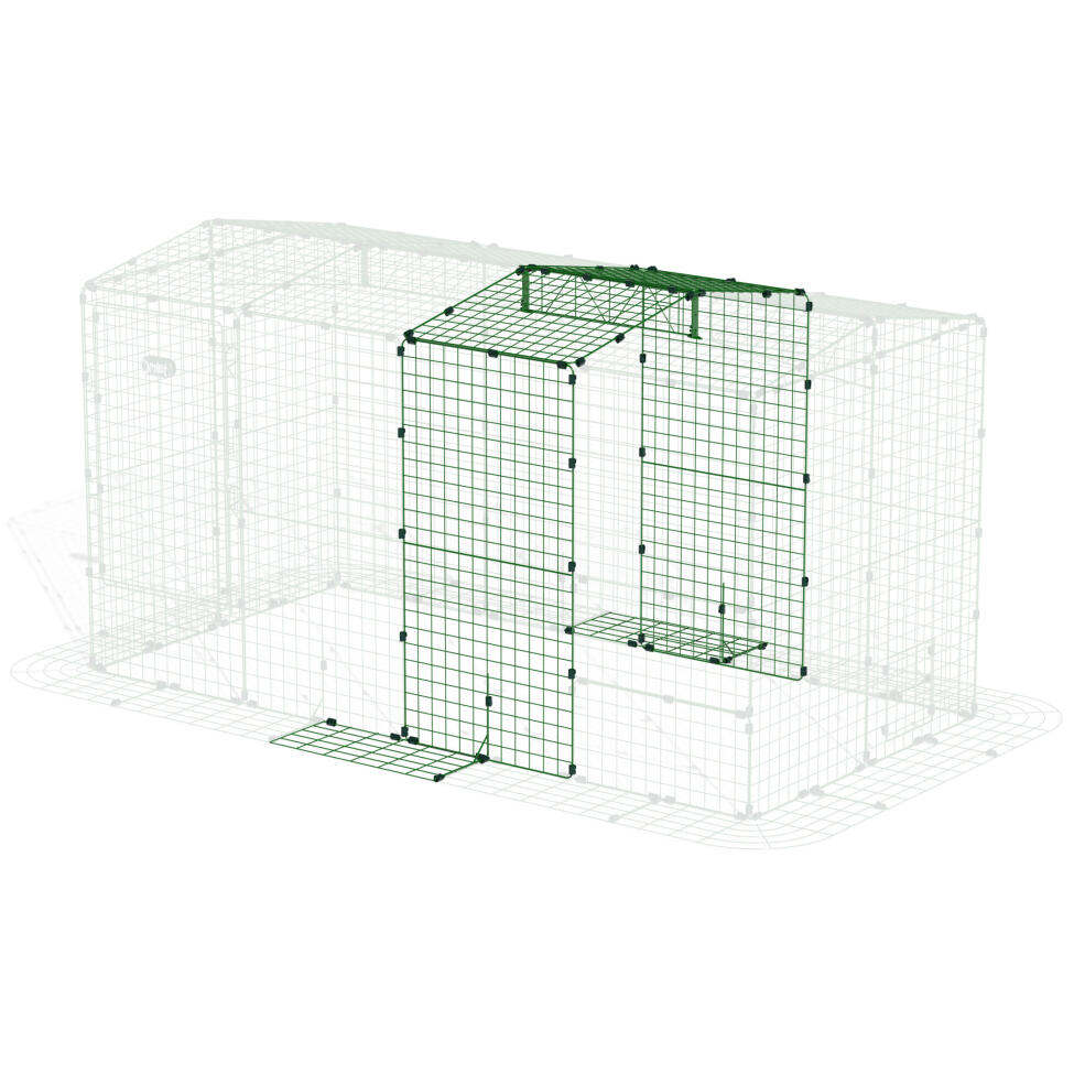 Extension for Zippi rabbit run with roof and skirt - double height
