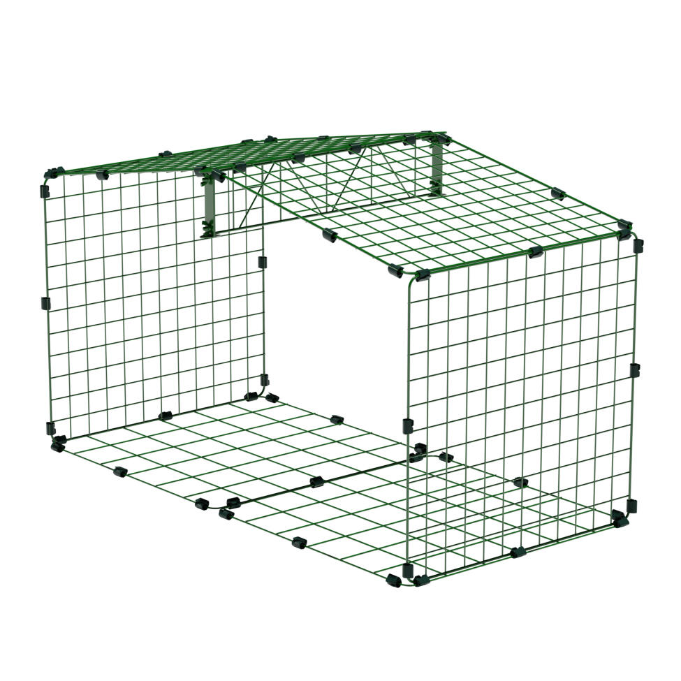 Extension for Zippi rabbit run with roof and underfloor mesh - single height