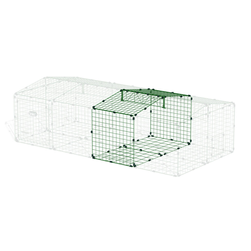 Extension for Zippi rabbit run with roof and underfloor mesh - single height