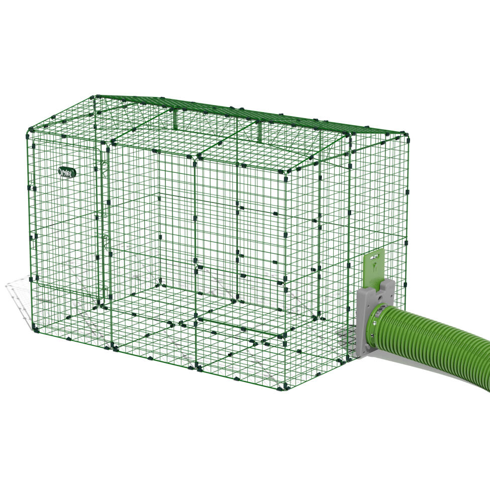 Zippi rabbit run with roof and underfloor mesh - double height