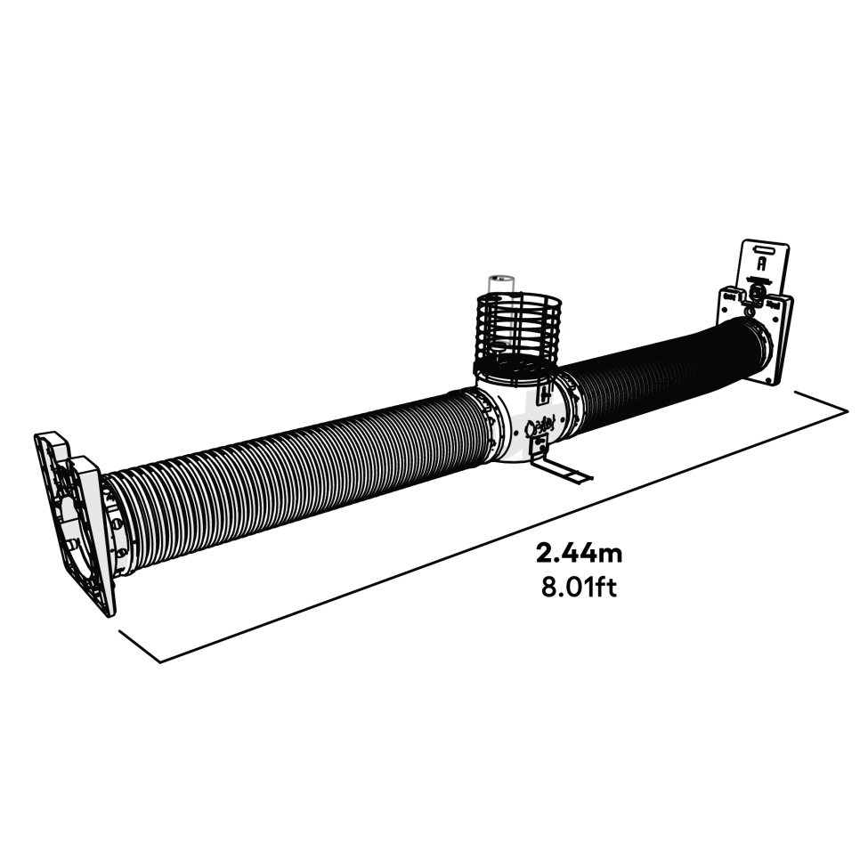 Zippi tunnel twin pack with hay rack and hutch to run connection kit dimensions